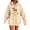 Beige, variant on Oversized Hoodies for Women Plus Size Drawstring Graphic Hoodie Loose Preppy Sweatshirt with Pocket Womens Pullover