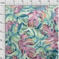 thumbnail image 3 of oneOone Cotton Silk Mint Green Fabric Tropical Palm Leaf Quilting Supplies Print Sewing Fabric By The Yard 42 Inch Wide, 3 of 4