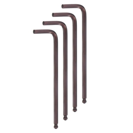 4pcs Ball End Hex Key Wrench 5mm L-Shape Long Arm Metric Wrenches, Red