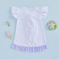 thumbnail image 5 of Splozh Swimsuit Cover Up Girls Baby Unisex Baby Beach Robe Cover Ups Short Sleeve Beach Dress Purple,3-4 Years, 5 of 5