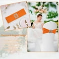 thumbnail image 6 of 100 Pack Spandex Stretch Chair Sashes Bows Elastic Chair Cover Bands Ties with Buckle Slider for Wedding Party Banquet Restaurant Baby Shower Chairs Decorations (Orange), 6 of 14