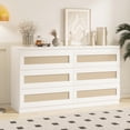 thumbnail image 7 of Rattan Dresser for Bedroom, 6 Drawer Double Dresser with Anti-Tip Kit, Wood Storage Wide Chest of Drawers for Kids Room, 7 of 7