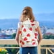thumbnail image 3 of Lonchera, cajas Bento, mochila con estampado floral de fresas para niñas, mochila escolar de moda para el campus, adecuada para la escuela secundaria, mochilas, 3 of 4