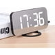 thumbnail image 1 of Reloj despertador con espejo LED con brillo ajustable y luz nocturna, reloj digital moderno de mesita de noche para despertarse por la mañana, 1 of 4