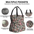 thumbnail image 3 of Pioneer Flower Floral Print Pattern Drawstring Lunch Bag Women - Drawstring Lunch Bag Insulated for Work Office - Stain-Resistant Large Lunchbags for Women with Multi-Pockets, 3 of 6