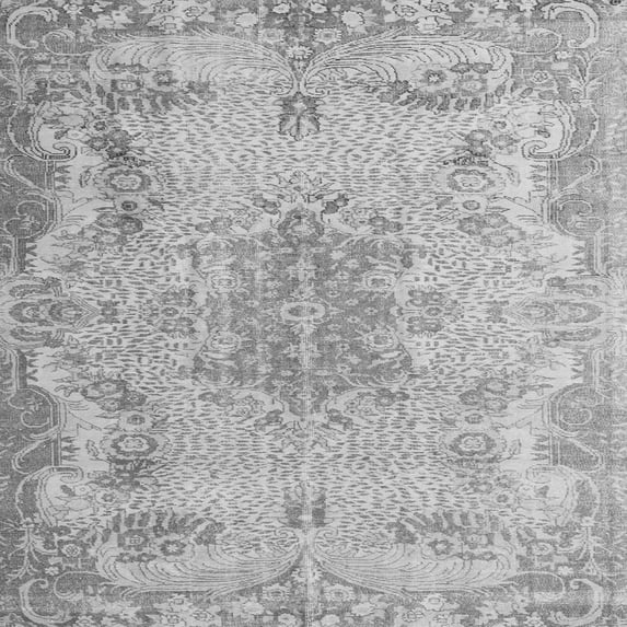 Ahgly Company Indoor Square Persian Gray Traditional Area Rugs, 8' Square