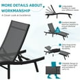 thumbnail image 5 of AECOJOY Outdoor Lounge Chair with Adjustable Positions, Aluminum Chaise Lounge Outdoor for Pool, Garden, Beach, Dark Grey, 5 of 7