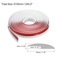 thumbnail image 2 of Unique Bargains Floor Transition Strip 20Ft 6.1 Meter Self Adhesive for Height 3mm White, 2 of 6