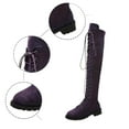 thumbnail image 5 of Xiaoxatg Stylish Women's Knee High Boots with Flock Material and Round Toe Design for Fashionable High Heel 9 Purple, 5 of 5