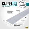 thumbnail image 3 of M-D Building Products 78212 2 In. X 36 In. Silver Aluminum Carpet Trim w/ Screw Nails, 3 of 12