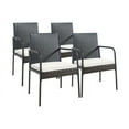 thumbnail image 3 of Aimee Lii 4 Pieces Patio Wicker Rattan Dining Set with Comfy Cushions, Outdoor Patio Furniture, 3 of 8