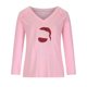 thumbnail image 4 of Tops Para Mujer Blusa de Navidad Camisas de Manga Larga Otoño Moda Causal Cuello en V Camiseta de Perforación en Caliente Odeerbi ODB169276, 4 of 6