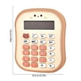 thumbnail image 3 of SPOORYYO Standard 12-Digit Calculator - Plastic, Large Display, Round Candy Color Buttons, Quiet & Sensitive, Portable for Office/Home/School (Pink, Brown, Green), 3 of 6