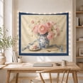 thumbnail image 5 of Porcelain Pitcher with Floral Bouquet Still Life, Romantic Vintage for Home Decor Enthusiasts, Framed Vintage Art, Anniversary Gift, Tapestry Wall Hanging for Home Library and Study Room, 5 of 7