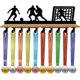 thumbnail image 1 of Estante para exhibir trofeos y medallas de fútbol, ​​colgador de medallas, soporte de pared deportivo, organizador de medallas con tablero de densidad, 1 of 9