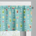 thumbnail image 5 of Ambesonne Cocktail Valance & Curtain, Party Beverages Pattern, 55"x24", Seafoam Multicolor, 5 of 7