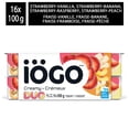 thumbnail image 1 of iÖGO Strawberry Duos Banana, Peach, Raspberry, Vanilla Yogurt Cups 1%, 1 of 7