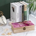 thumbnail image 4 of 7.9×2.3 In Wooden Boxes Durable Easy To Use Dustproof Prevent Slippery Delicate And Cabinet Purple Red Marble, 4 of 8