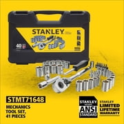 STANLEY 40-Piece Mechanics Tool Set, Chrome | STMT71648