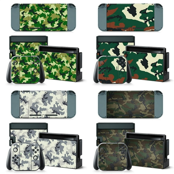 KIPLINK Nintendo Switch Skin Decal – Full Body Vinyl Cover, Anti-Scratch, Bubble-Free Installation, Camouflage & Gaming Designs