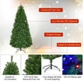 thumbnail image 4 of Árbol de Navidad Goplus de 7 pies preiluminado con 400 luces LED y soporte, 4 of 9