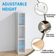thumbnail image 5 of HOMLUX 9" x 6" x 31" Space-saving Storage Shelf 3 Tier Bookcase, Suitable for Small Space, White, 5 of 7