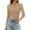 Brown, variant on DuoJiaJ Women's Ribbed Long Sleeve Tops, Crew Neck Slim Fit Undershirts Knit Basic Casual Stretch Layering Tee Shirts Green L