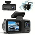 thumbnail image 1 of 1080P DVR Dash Camera Front & Inside & Rear Camera Driving Recorder with 2 Inch IPS Screen 170 Wide Angle Support Clear Night-Vision Collision Locking Loop Recording, 1 of 6
