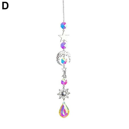 

Simonedy Crystal Wind Chime Crystal Suncatchers Glass Beads Prisms Pendant Rainbow Maker Clear Wind Chimes Hanging Ornaments for Garden Window Car Wedding Plants M1A0