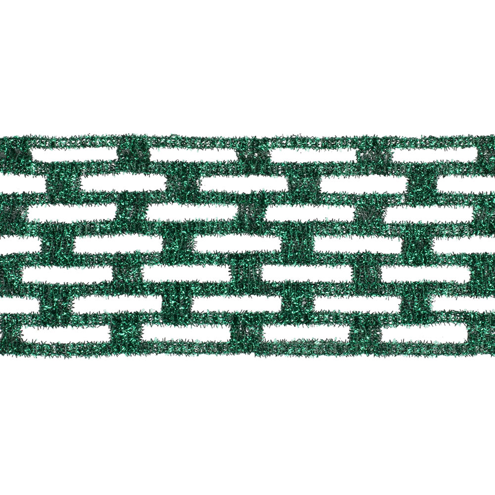 Vickerman 6" Emerald Metallic Rectangle Wired Mesh Ribbon