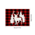 thumbnail image 3 of Seyotauo Christmas Placemats Holiday Decorations Western Style Placemats, 13x18 Inch Red Black Buffalo Plaid Table Mats, Seasonal Winter Xmas Table Decors for Farmhouse Kitchen Dining Party, 3 of 6