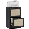 thumbnail image 1 of HOMCOM 2 Drawer File Cabinet Lockable Filing Cabinet for A4 Letter Black, 1 of 10