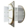 thumbnail image 6 of Glass Warehouse SC3-PL-48X30-W Nia 48" X 30" Framed Triple Door Medicine Cabinet - White, 6 of 7