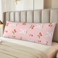 thumbnail image 2 of Balery Rabbit And Cherry Funda Protectora para Almohada Corporal de Algodón Hipoalergénico con Cierre(55 x 21 pulgadas), Almohadas No Incluidas, 2 of 7