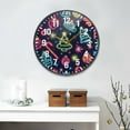 thumbnail image 2 of Yayeee Wall Clock Battery Operated 9.5" Silent Quartz Non-Ticking for Living Room Decor, Neon Christmas, 2 of 8