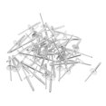 thumbnail image 1 of Kit de 50 Pcs Remaches de cabeza de domo de tres pliegues Aleación de aluminio Tono plateado, 1 of 7
