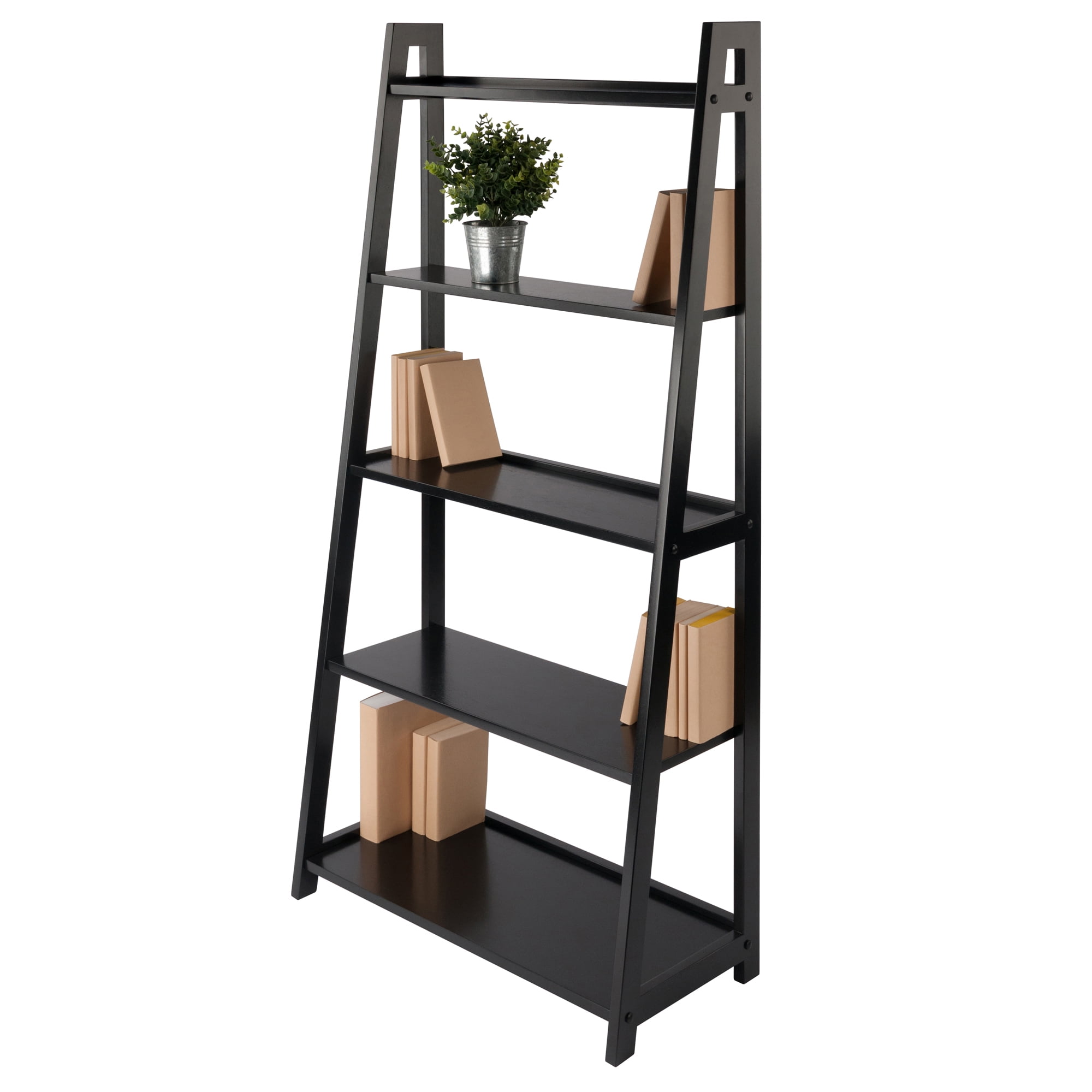 Winsome Adam 5-Tier A-Frame Shelf, Black Finish