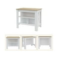 thumbnail image 6 of Oslo 2 Piece Kitchen Set, Cala Kitchen Island + Kitchen Service Cart, White / Light Oak, 6 of 6