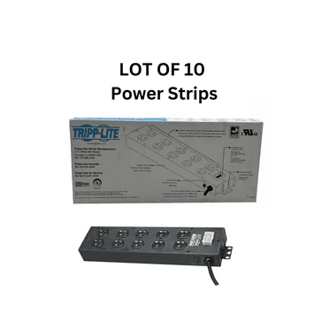 "Lot of 10" Tripp Lite 120V 5-15R 10 Outlet Metal 15' Cord 5-15P - PDS
