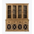 thumbnail image 2 of Jofran Telluride Rustic Distressed Pine Sideboard Buffet Hutch with LED Lights, 2 of 7