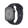 thumbnail image 1 of Restored Apple Watch Series 8 Cellular 45mm Midnight Small Medium Band LTE, Heart Rate, Crash Detection - Refurbished Fair, 1 of 5