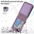 thumbnail image 5 of SaniMore for Samsung Galaxy Z Flip 5 6.7" 2023 Case, Detachable Crossbody Lanyard/ Wrist Strap, PU Leather Diamond-shaped for Girls Women Shockproof Stylish Anti-fall Folding Cover, Purple, 5 of 5