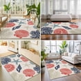 4'x6' Area Rugs, Red Blue Coastal Indoor Outdoor Area Rug for Living ...