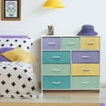thumbnail image 5 of Sorbus 9-Drawer Dresser Nightstand End Table, Steel Frame, Wood Top, Multi Pastel, 5 of 5