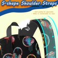 thumbnail image 5 of Colorful Headphone Black Pattern 17" School Backpacks for Teens,Waterproof Oxford Fabric,S-Shape Padded Straps for School,Travel,Hiking,Camping, 5 of 6