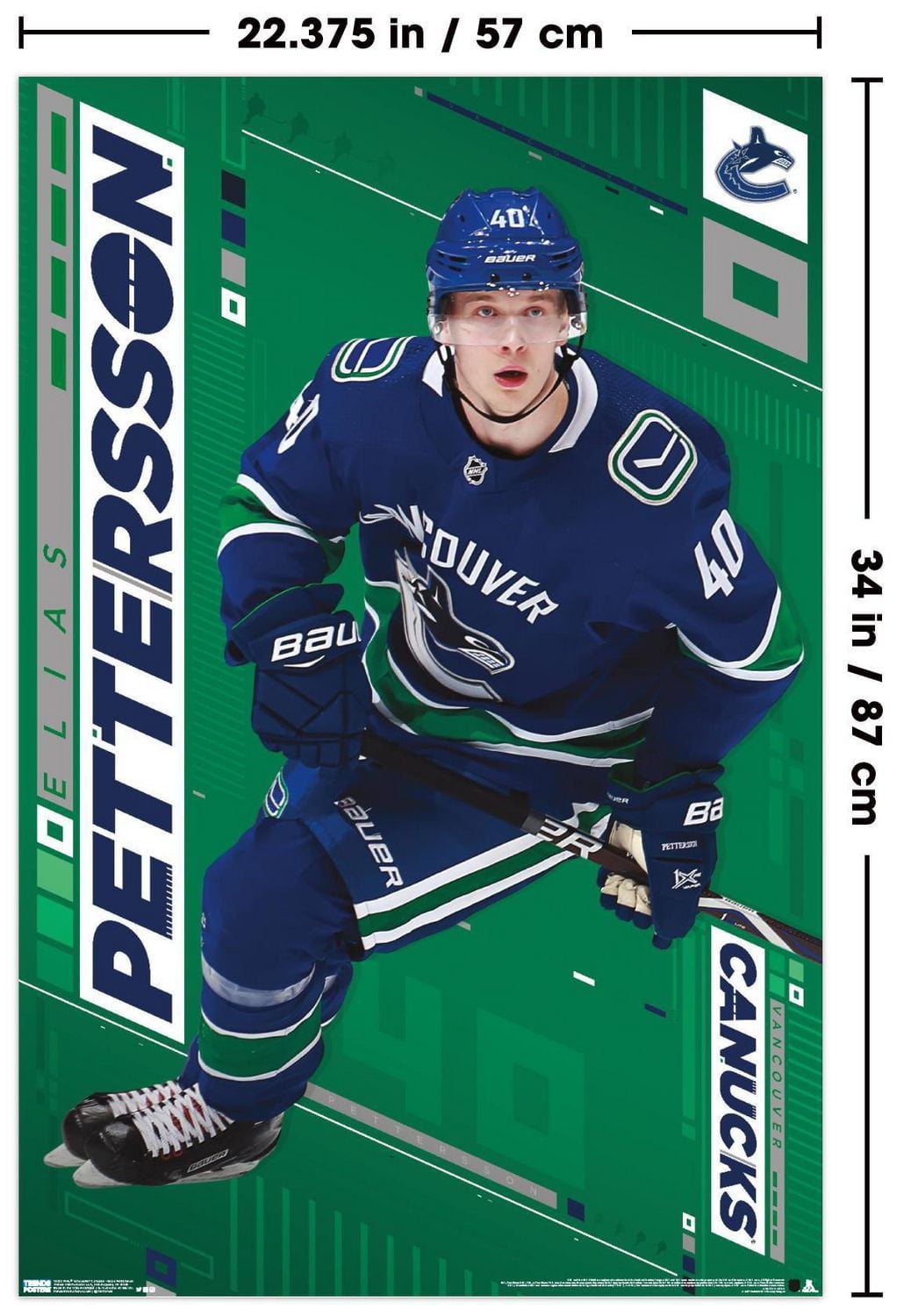 NHL Vancouver Canucks - Elias Pettersson 19 Wall Poster, 22.375" x 34"