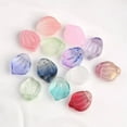 thumbnail image 3 of U8MO 10pcs 15x12mm Petal Shape Lampwork Glass Loose Pendants Beads For Jewelry Making-Violet Silver, 3 of 5