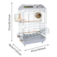 thumbnail image 3 of Outdor Large Wrought Bird Cage With Stand Detachable Rolling Flight Aviary For Finches, 3 of 6
