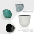 thumbnail image 6 of Davyline Plastic Round 8 Inch Planters for Indoor Plants Set of 6 Outdoor Resin Flower Pots Colorful with Drainage Hole Rubber Plug Retro Appearance Home Christmas Decorative Containers Multicolor, 6 of 6