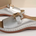 thumbnail image 6 of Slippers for Women,Comfortable Slippers For Everyday Casual Use Open Toe Design On Style Versatile For Relaxed Outfits,Womens Slippers,Silver,7.5, 6 of 9
